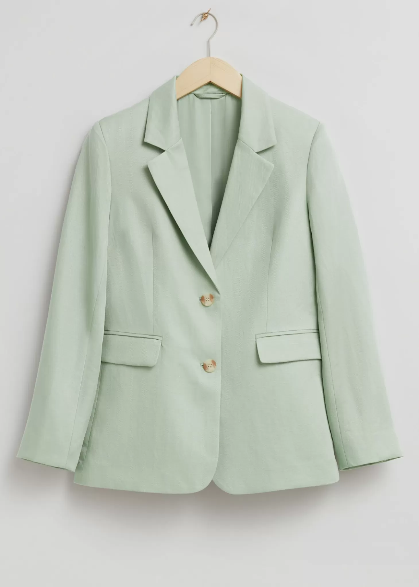 Cheap & Other Stories Afslappet Linned Blazer Lysegron