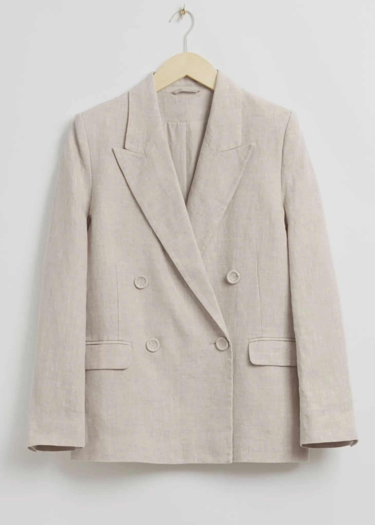 Store & Other Stories Afslappet Pasform Dobbeltradet Skraeddersyet Blazer Lys Beige