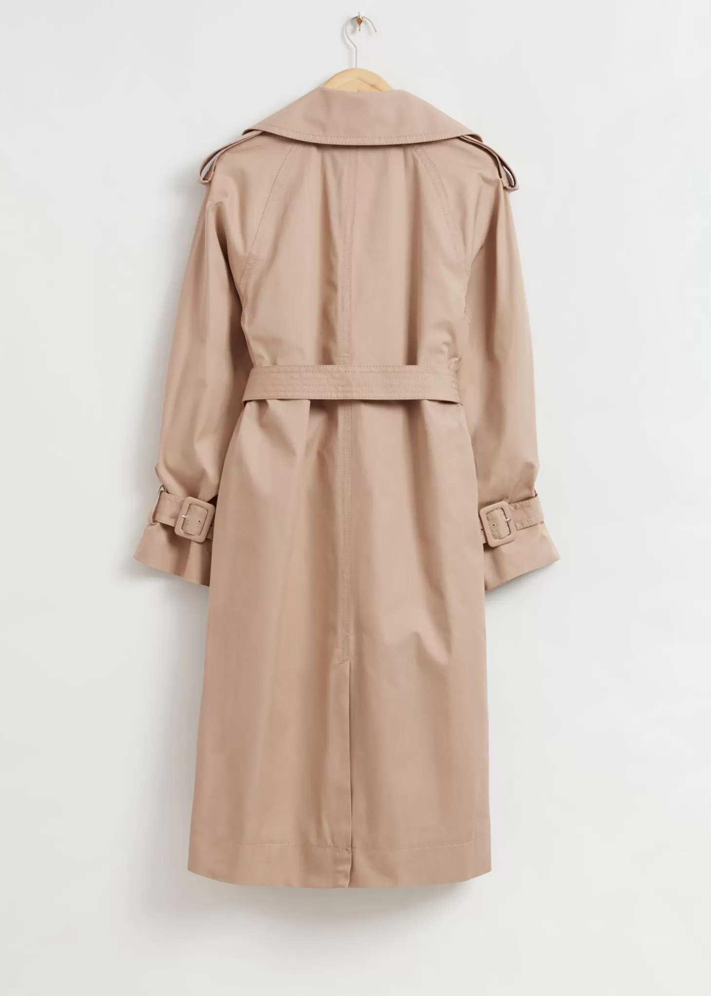 Discount & Other Stories Afslappet Trenchcoat Med Lang Pasform Stovet Beige