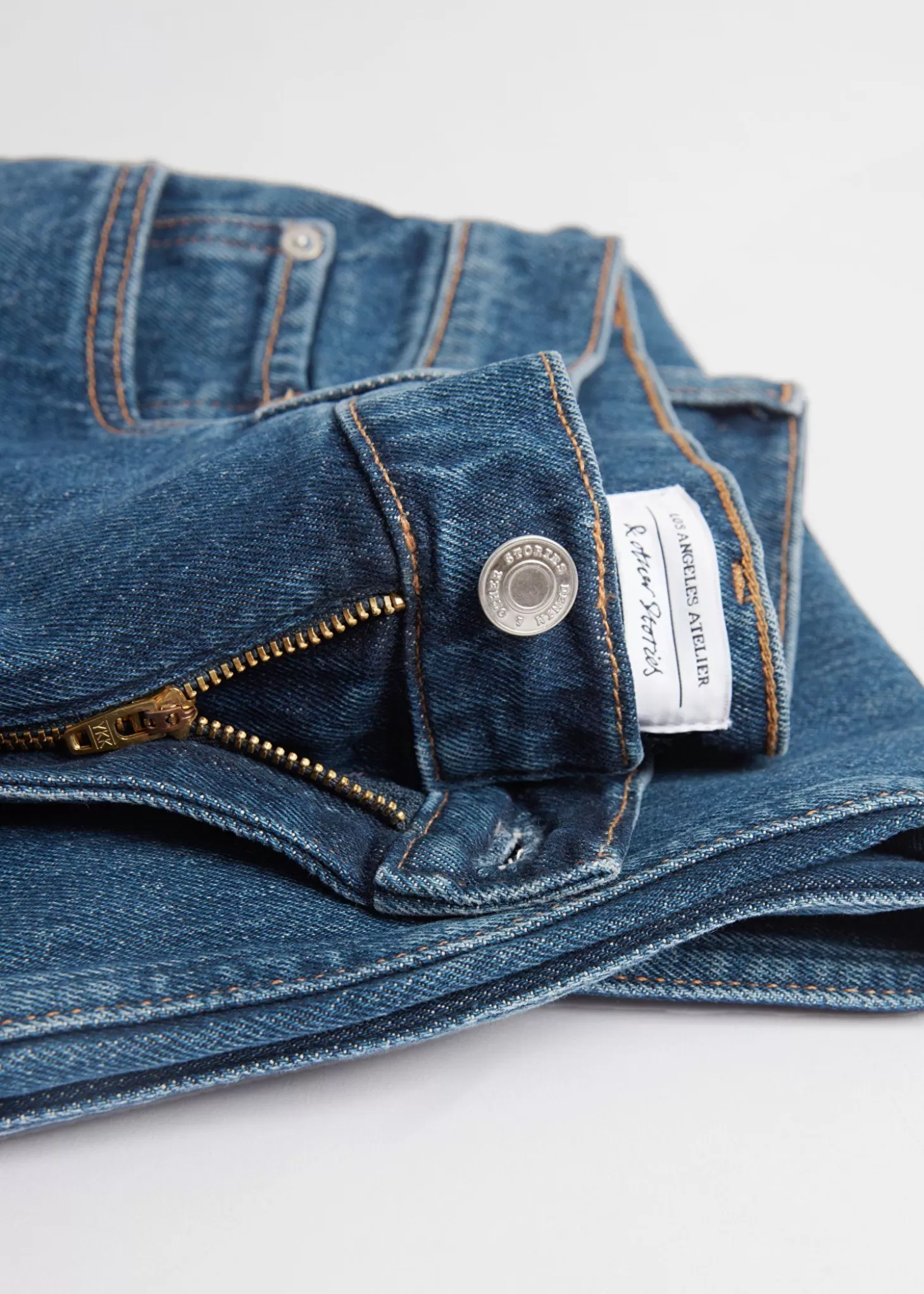 Cheap & Other Stories Brede Croppede Jeans Mellem Stovet Bla