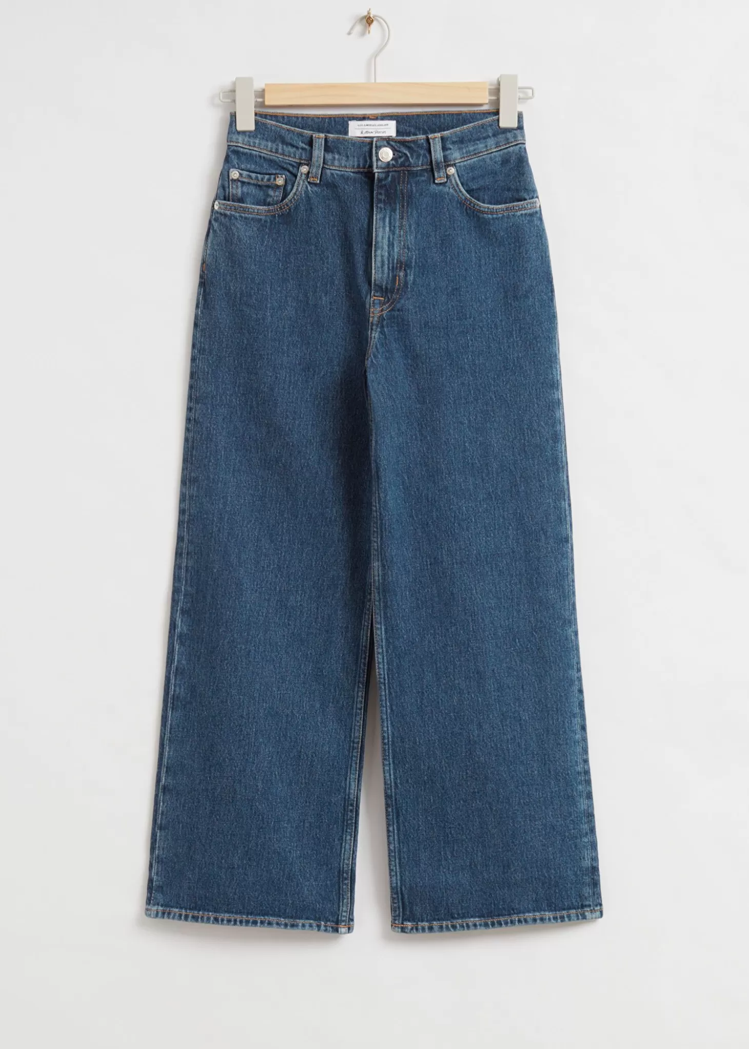 Cheap & Other Stories Brede Croppede Jeans Mellem Stovet Bla