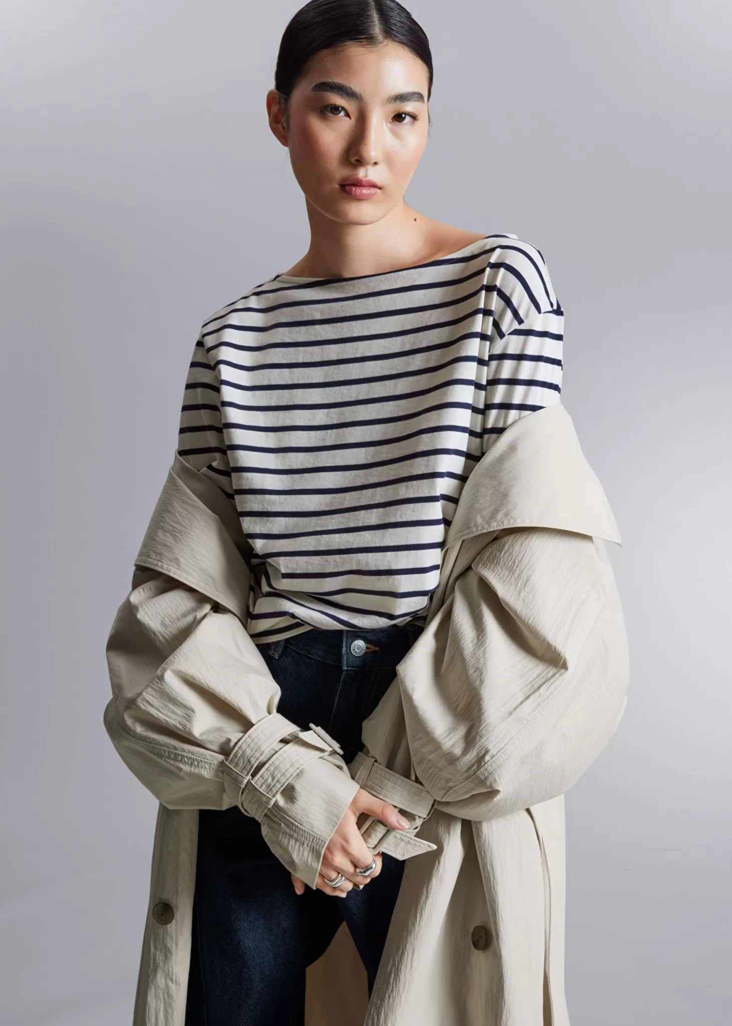 Shop & Other Stories Breton Stribet Top Navy Stripes