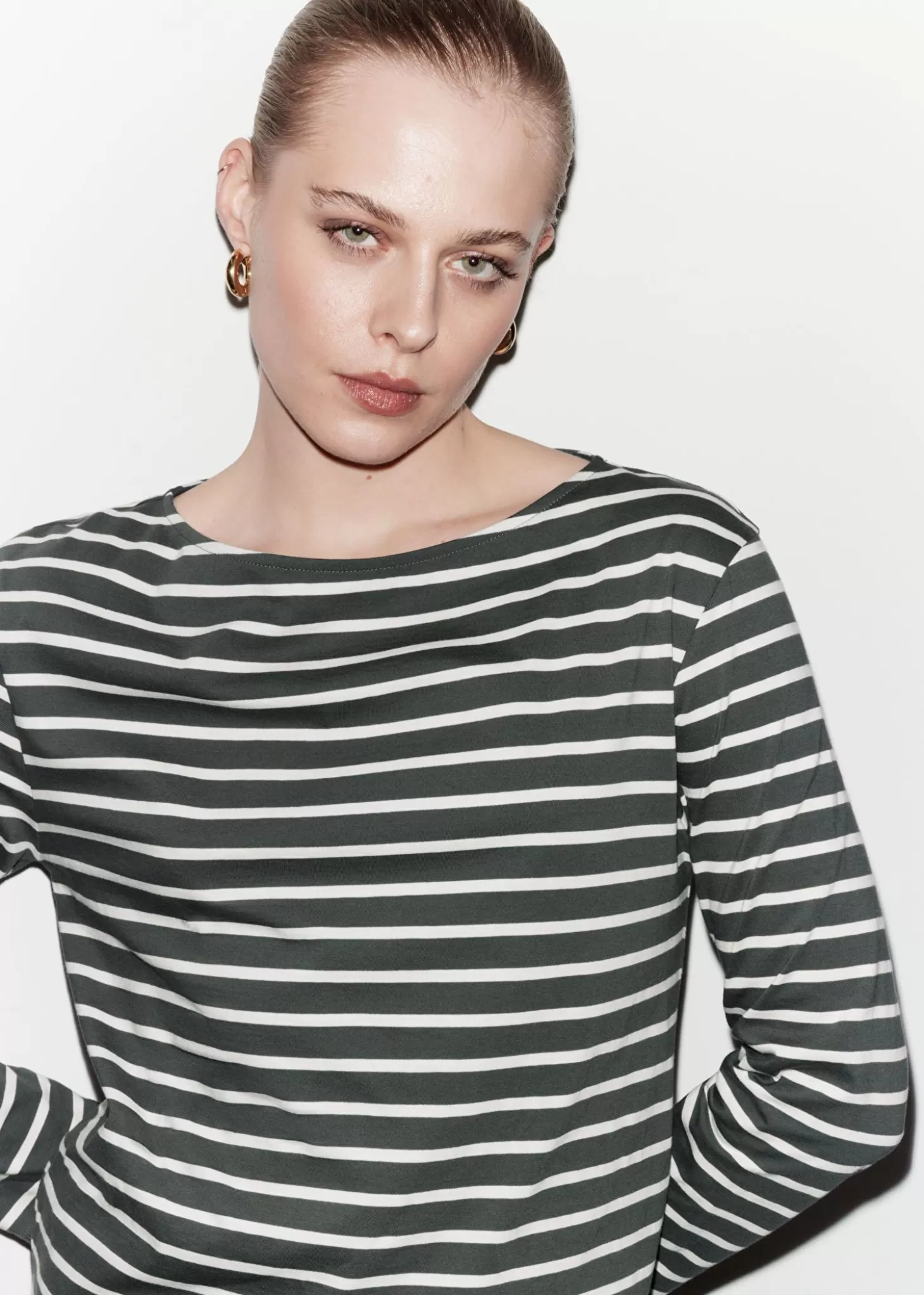 Flash Sale & Other Stories Breton Stribet Top Gra/Hvide Striber