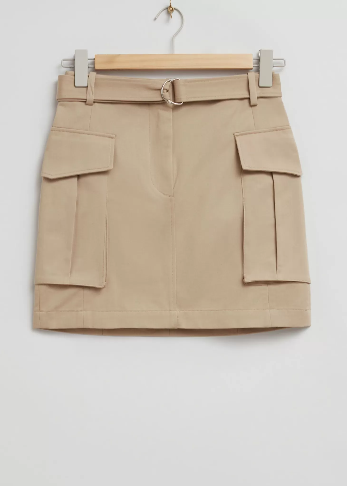 Hot & Other Stories Cargo-Nederdel Med Baelte Beige