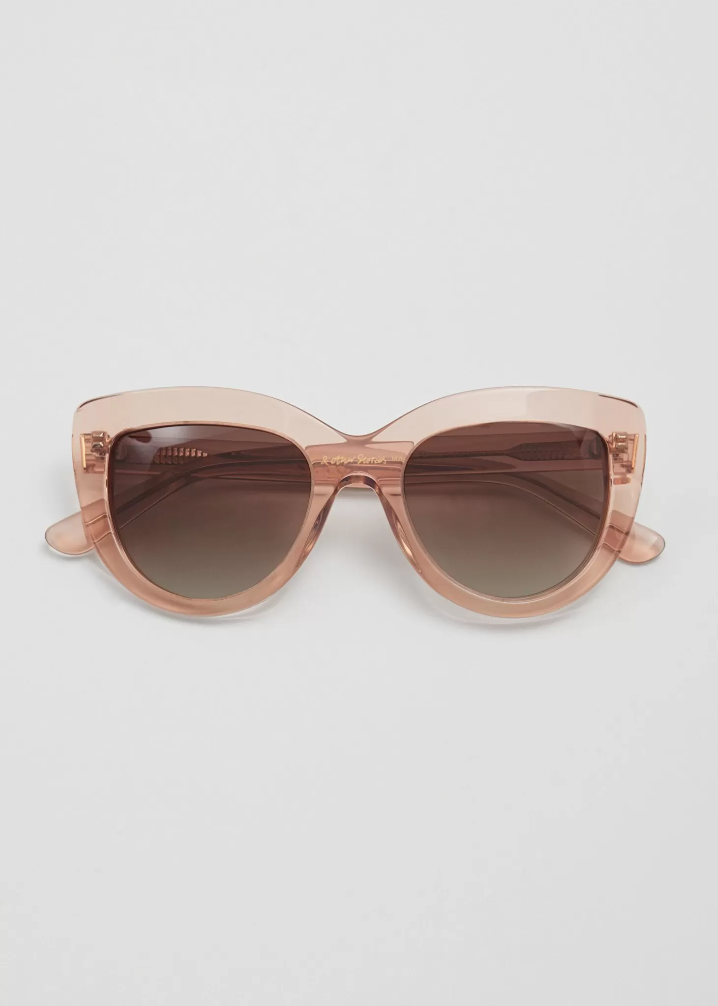 Fashion & Other Stories Cat-Eye Acetate Solbriller Lyserod