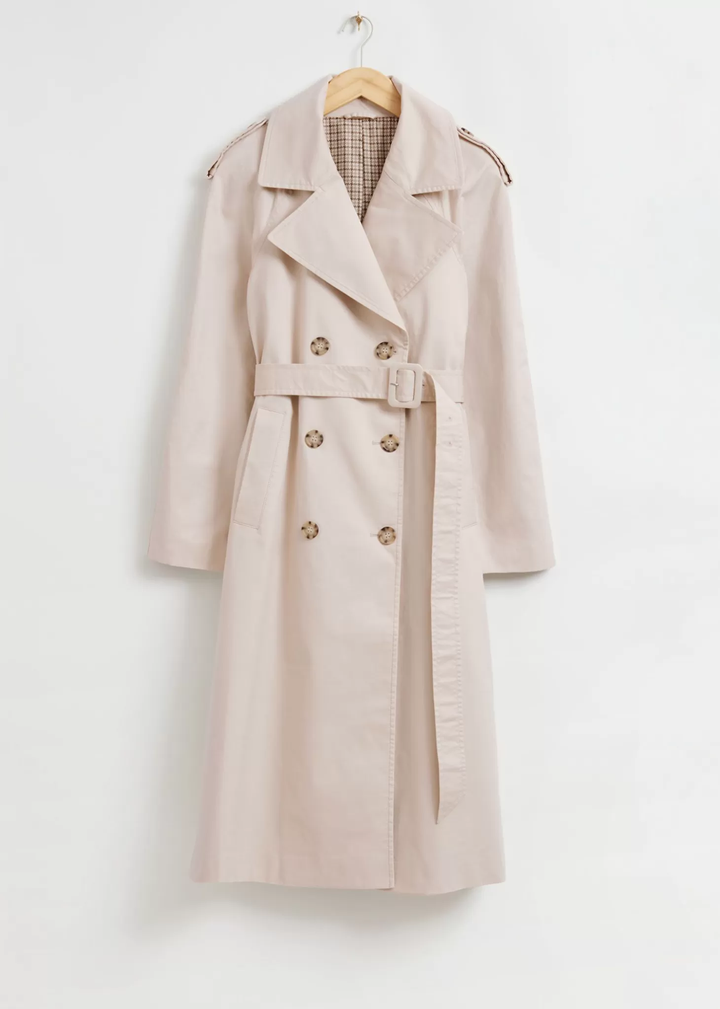 Discount & Other Stories Klassisk Afslappet Trenchcoat Beige