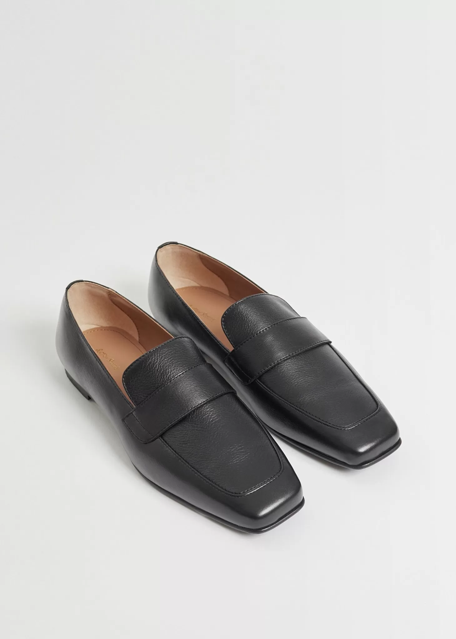 Cheap & Other Stories Klassiske Slim Laeder Loafers Sort