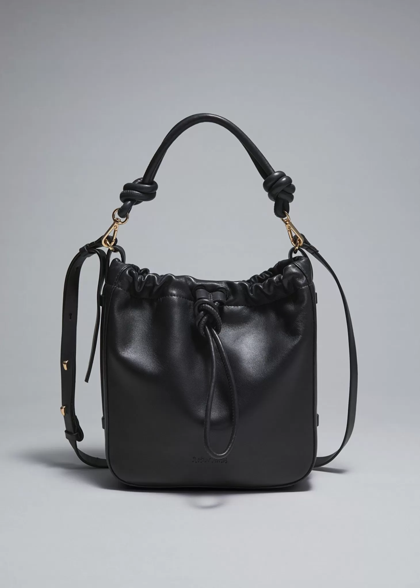 Discount & Other Stories Knyttet Laeder Bucket Bag Sort