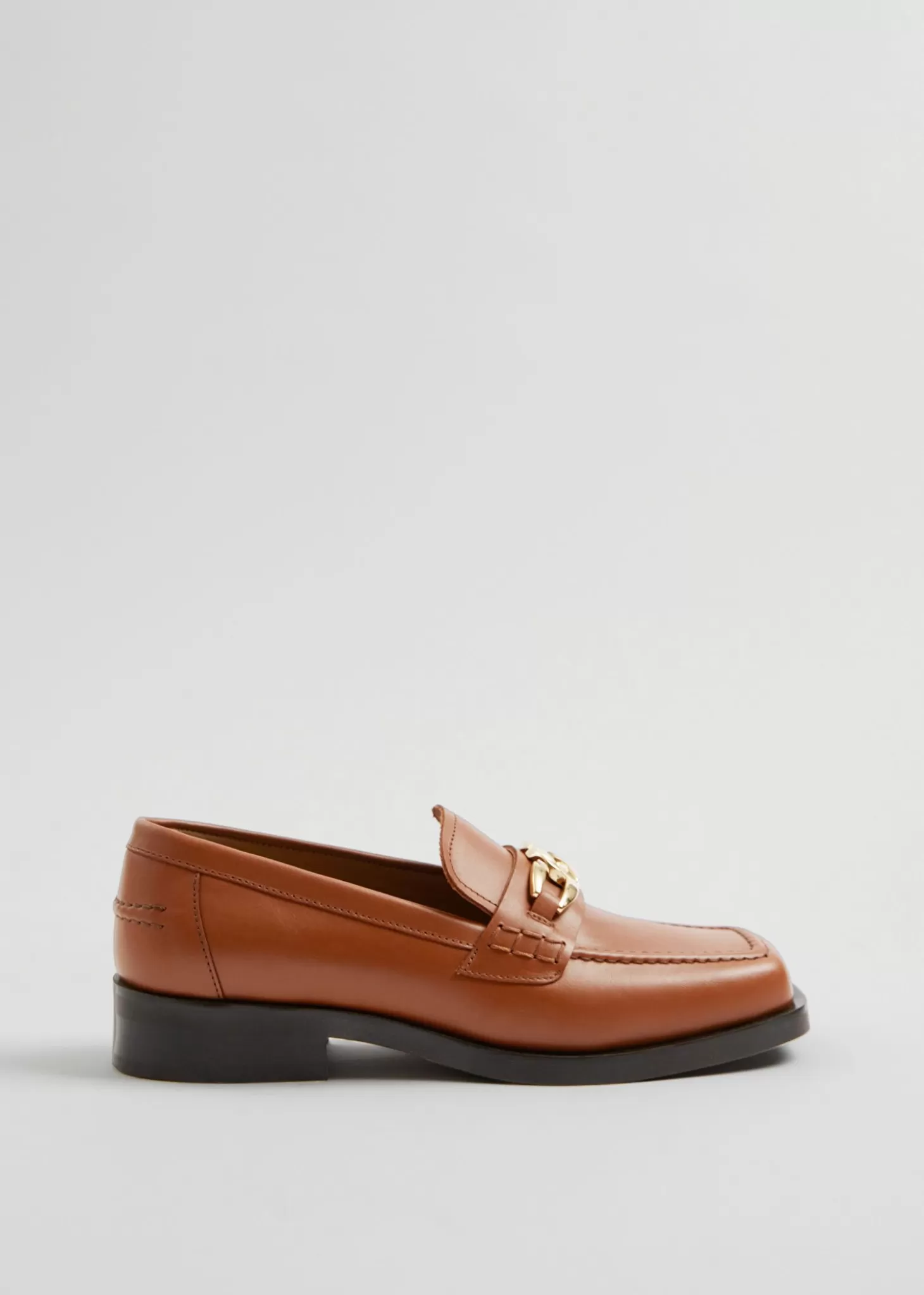 Sale & Other Stories Laederloafers Med Firkantet Ta Cognac