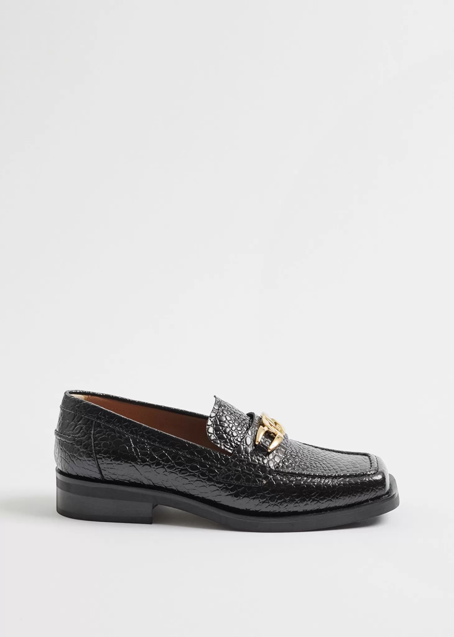 Sale & Other Stories Laederloafers Med Firkantet Ta Sort