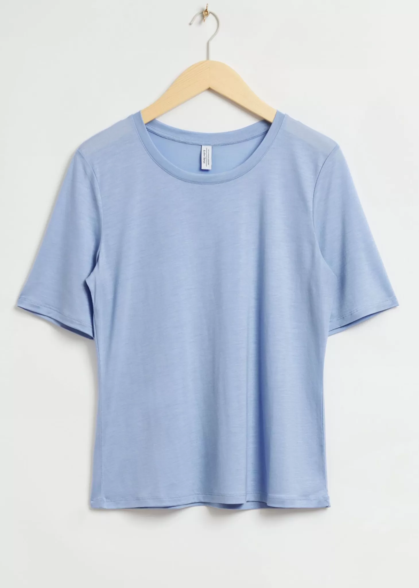 Best & Other Stories Loose-Fit T-Shirt Med Rund Hals Lysebla