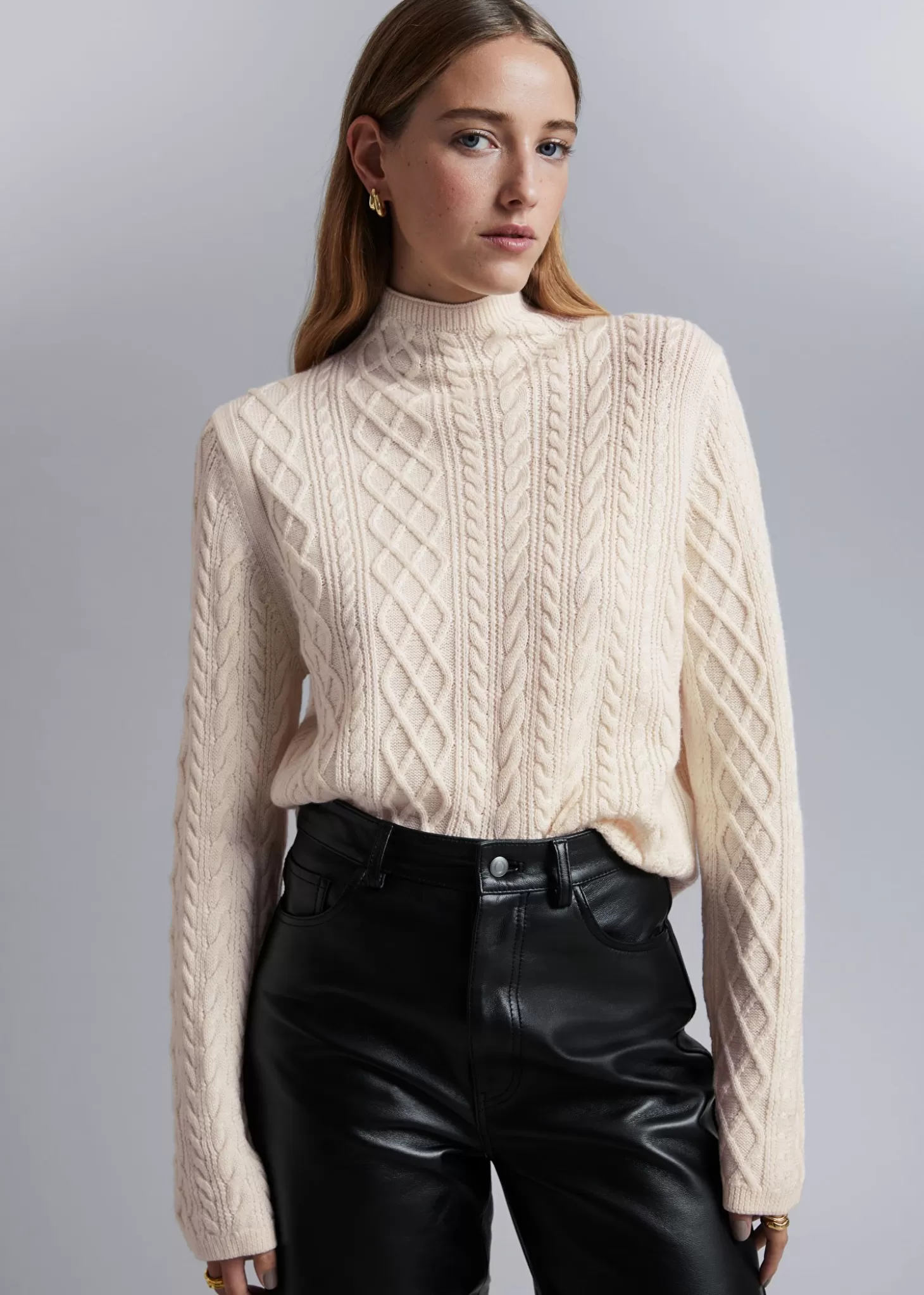 Shop & Other Stories Mock Neck Merino Jumper Flode