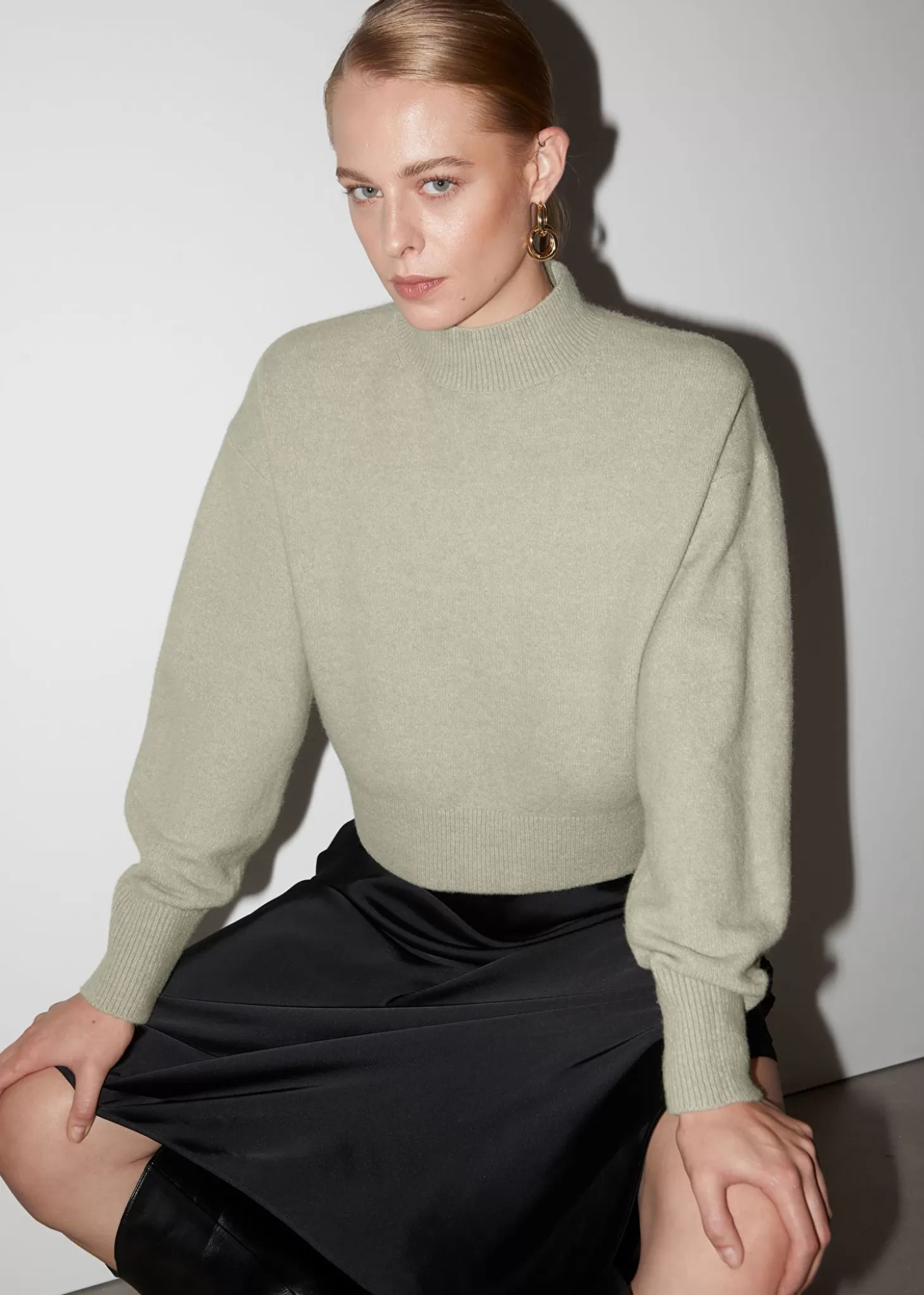 Best Sale & Other Stories Mock-Neck Sweater Lys Khaki