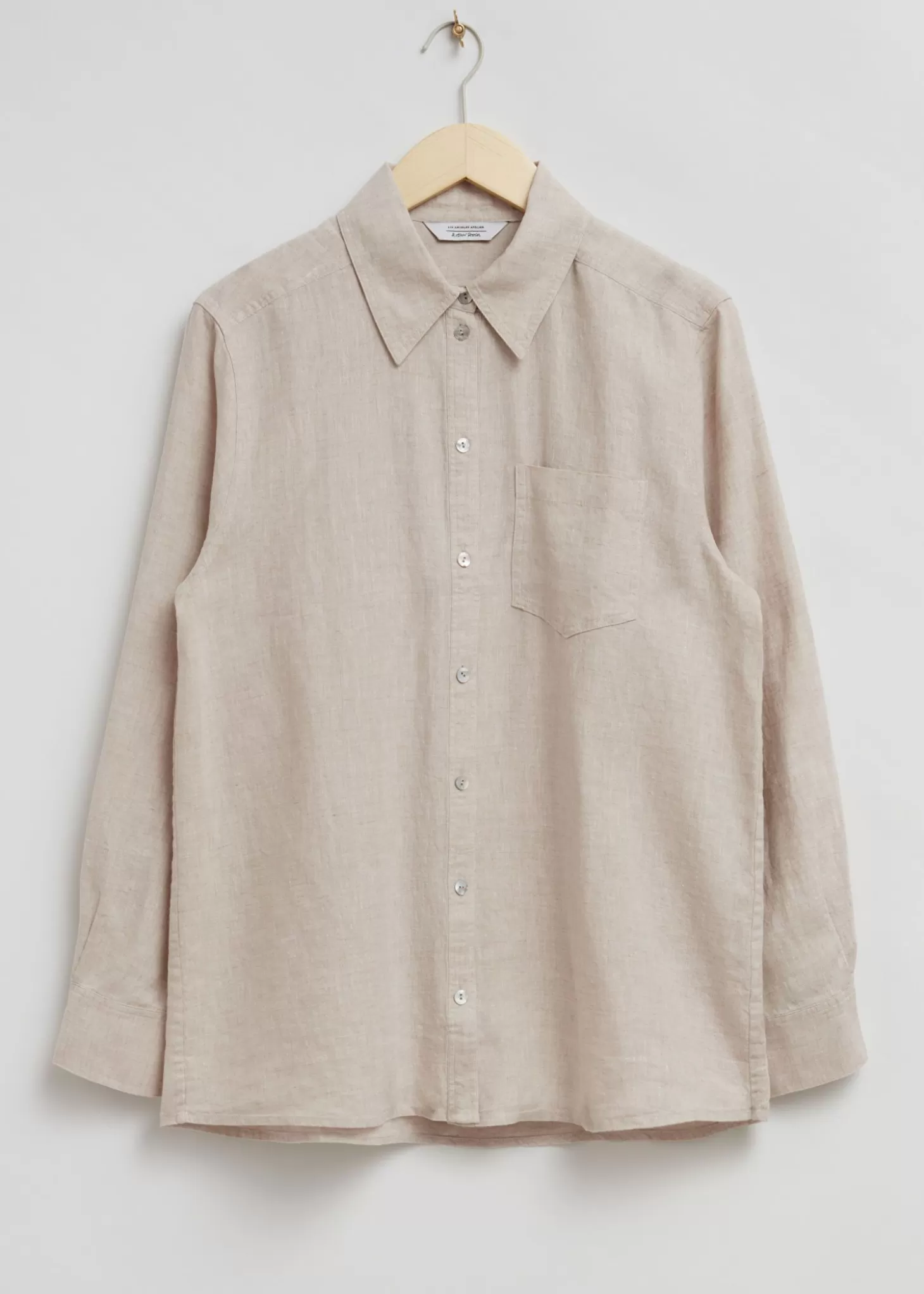 Clearance & Other Stories Oversized Patch Pocket Skjorte Lys Beige