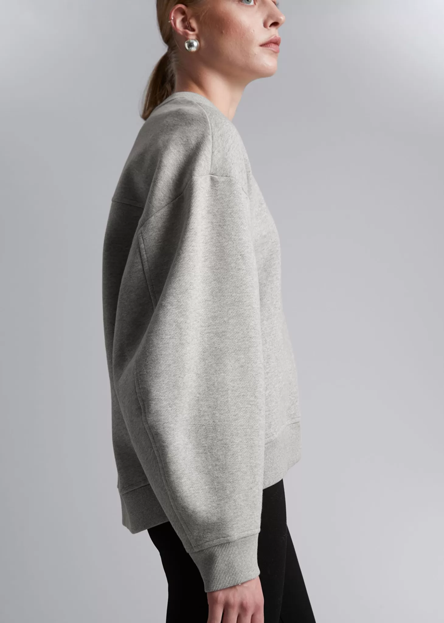 Store & Other Stories Oversized Sweatshirt Gra Melange