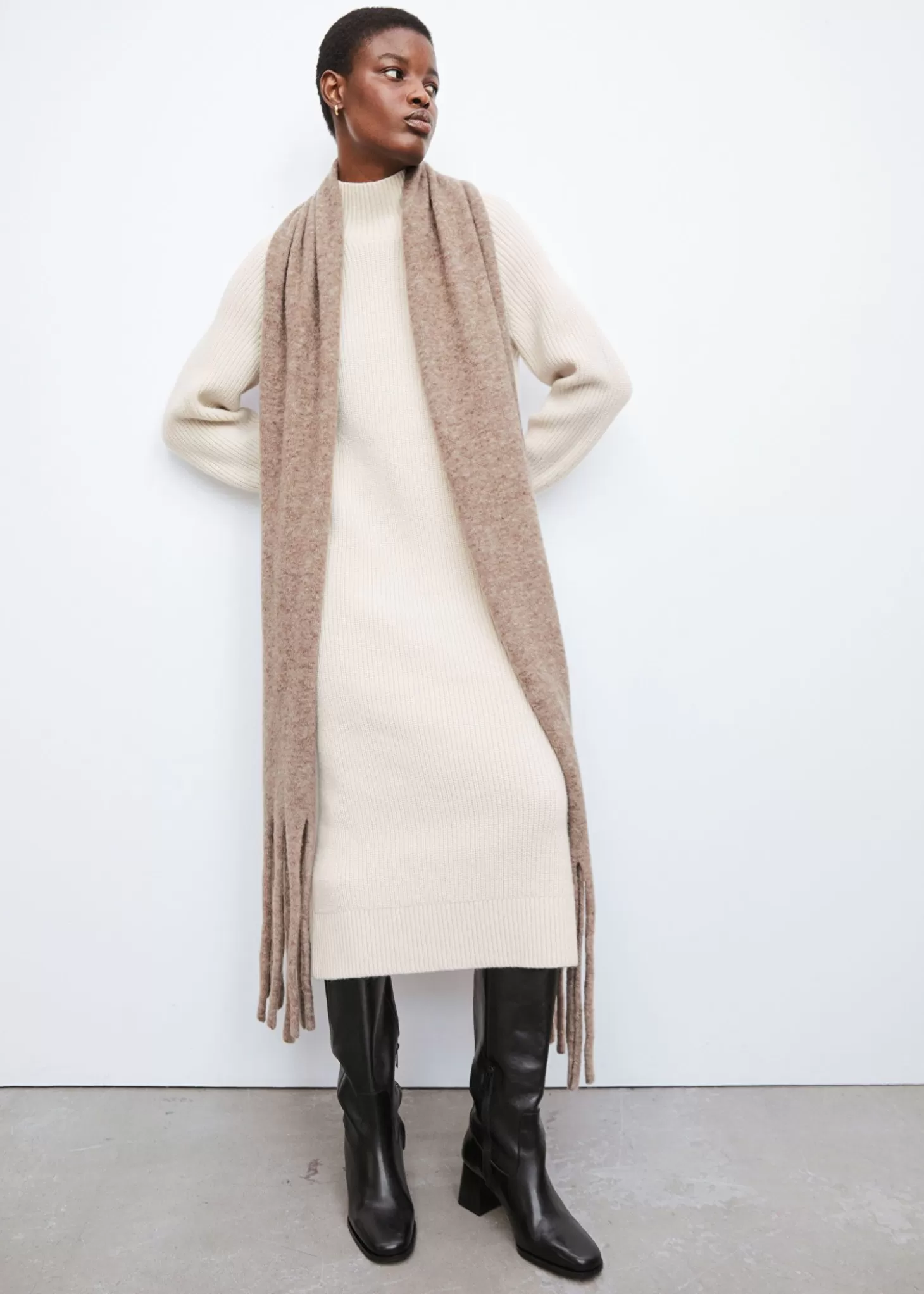 Online & Other Stories Oversized Uld-Blend Torklaede Beige