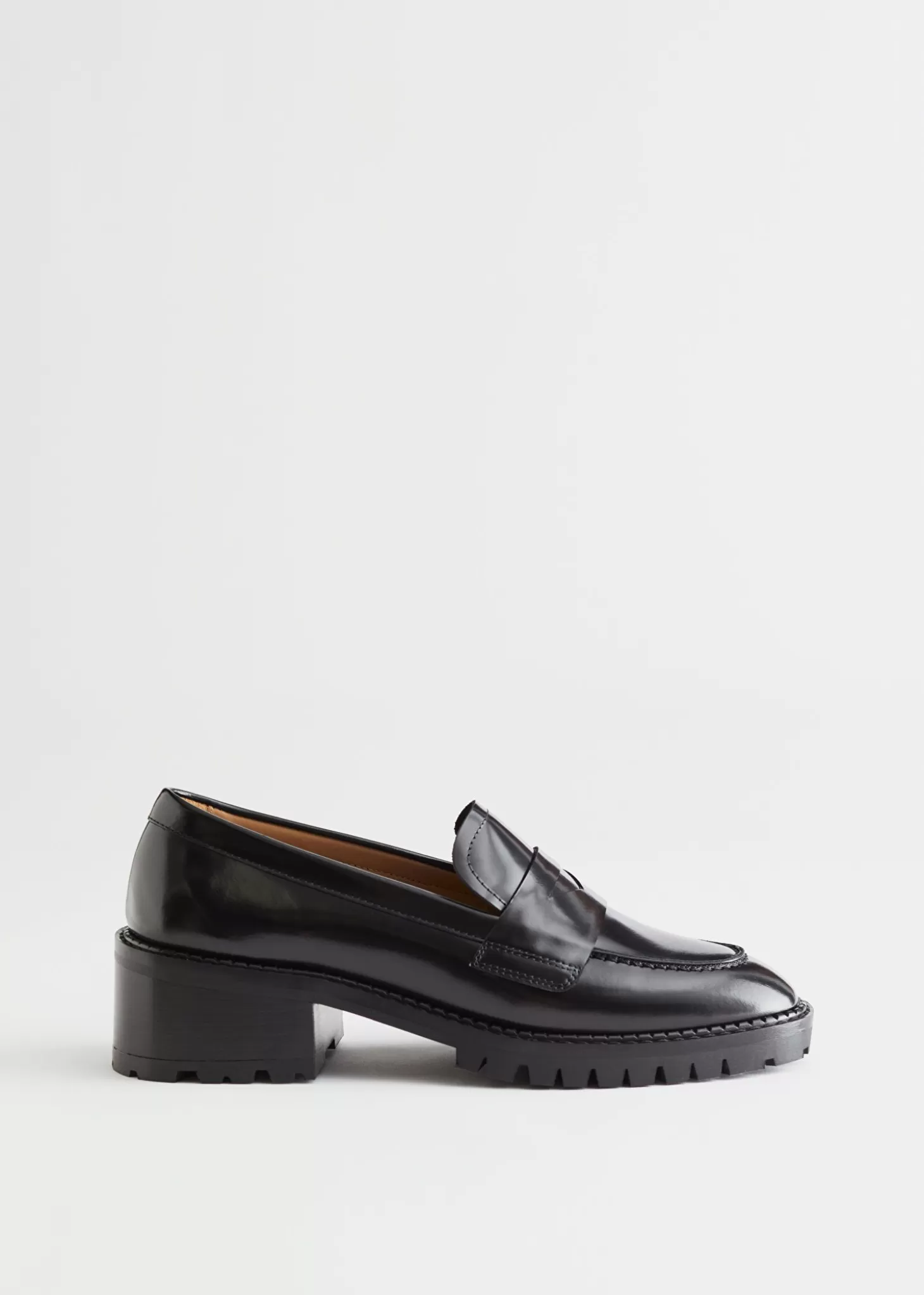 Fashion & Other Stories Penny Loafers I Laeder Med Haele Sort