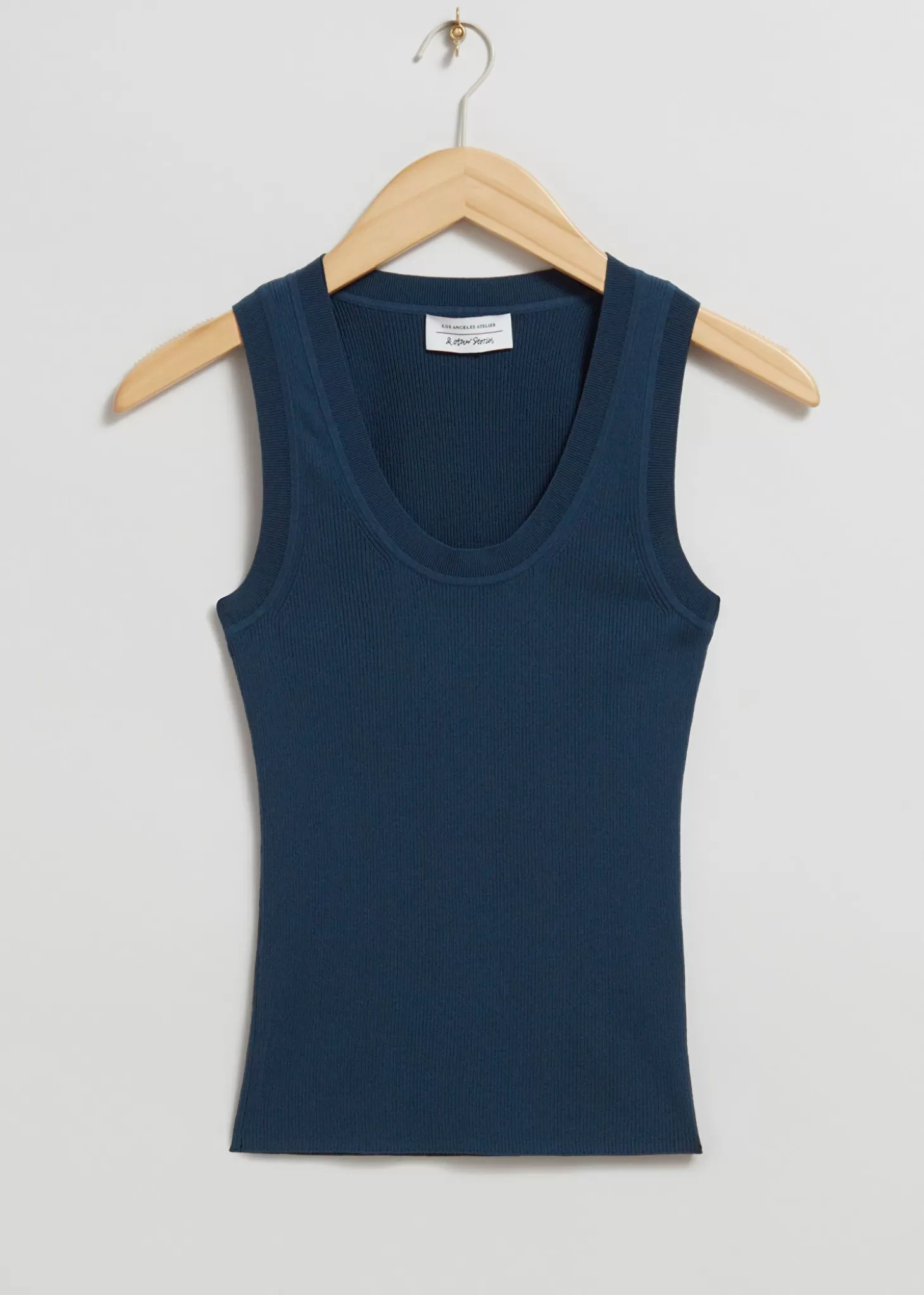 Best & Other Stories Ribbet Vest Top Morkebla