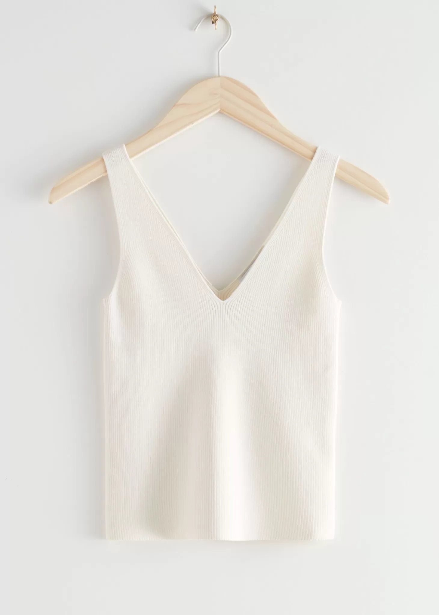 Sale & Other Stories Ribstrik Tanktop Hvid