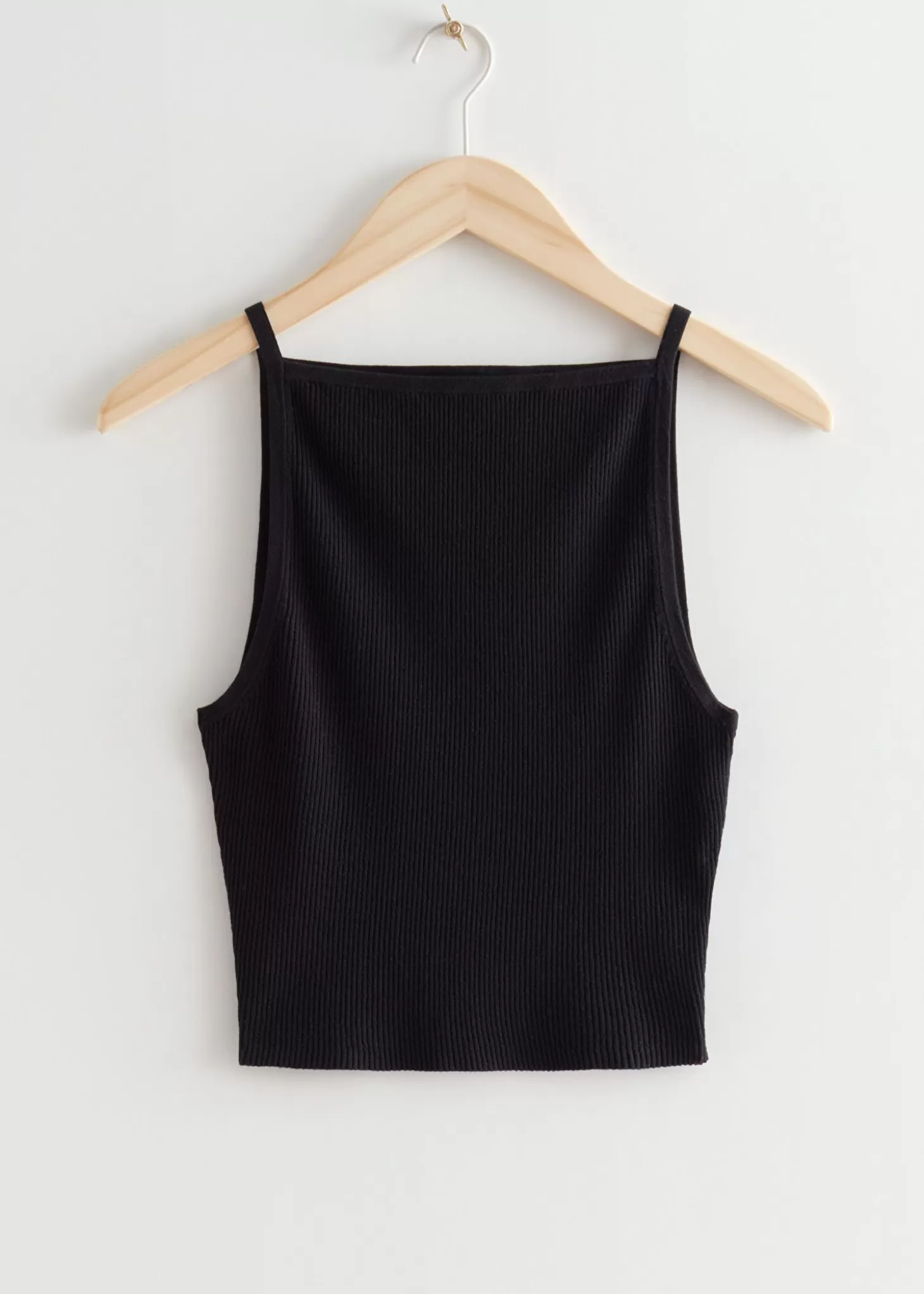 Online & Other Stories Ribstrikket Tanktop Sort