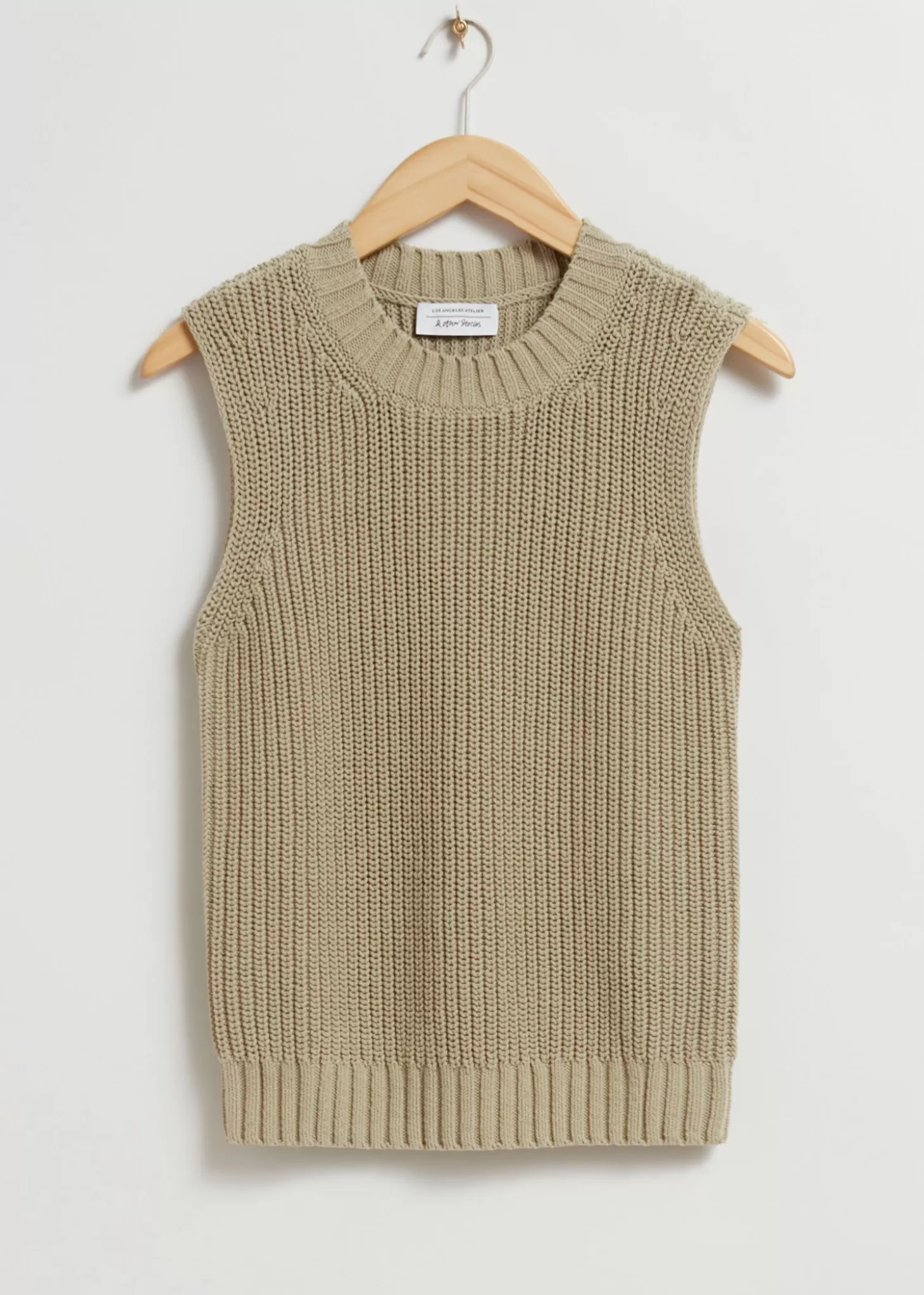 Shop & Other Stories Strikket Top Med Rund Hals Beige