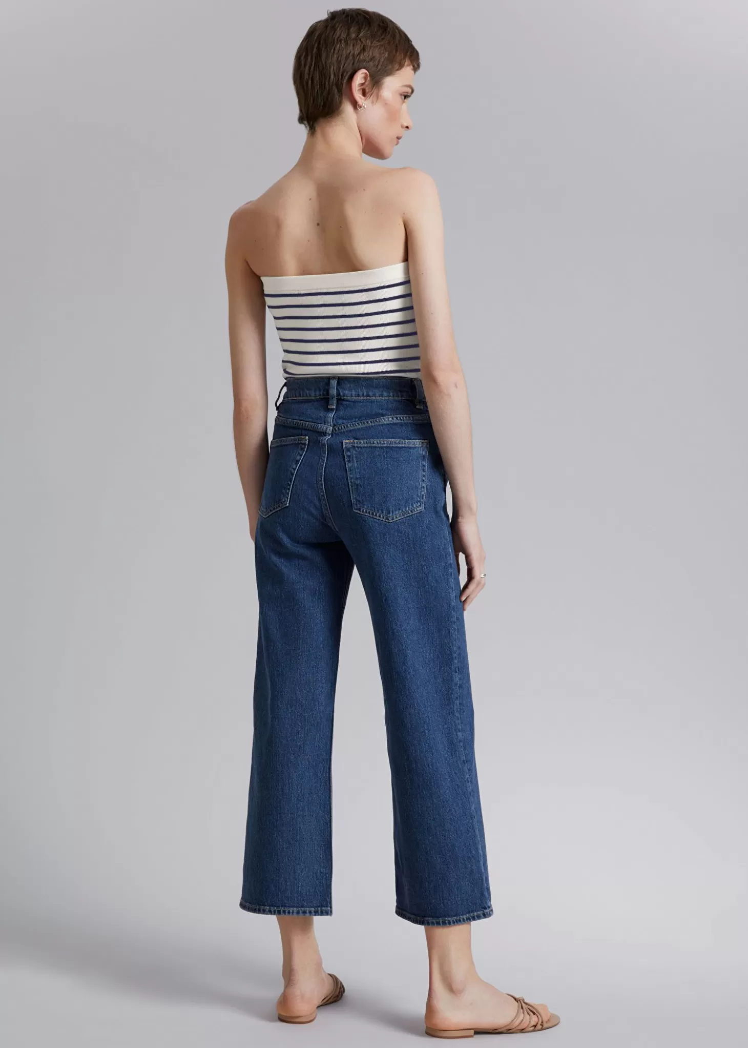 Best & Other Stories Tube Top Hvid/Navy Stribet